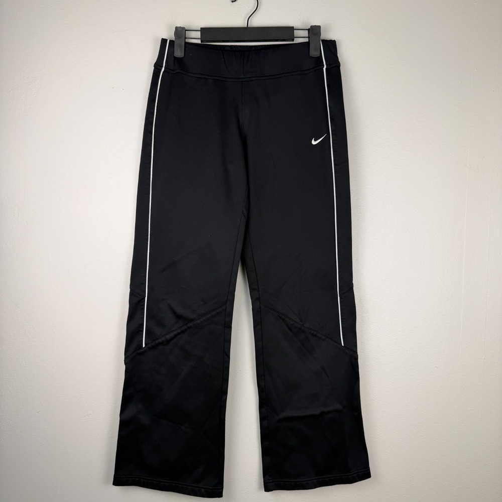 Nike Trousers Women XL Black Therma Fit Mid-Rise‎ Slim Knit Sweat Pants Casual